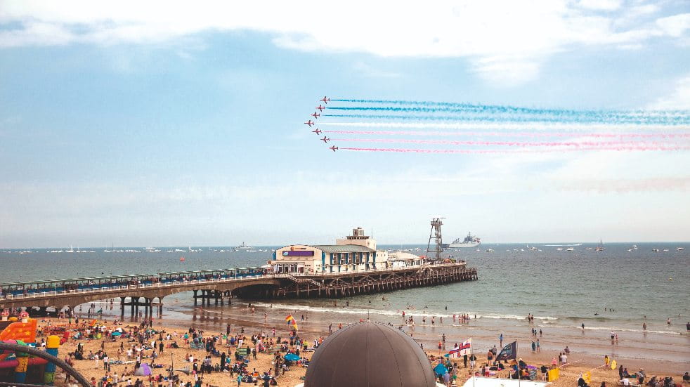 Red arrows at bournemouth air show 